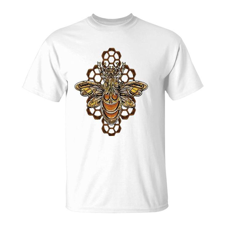 Steampunk Bee Industrial Style Art Decor Tank Top T-Shirt