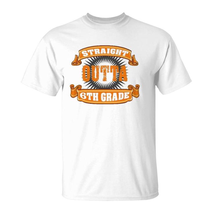 Straight Outta 6Th Grade  Sixth Graduation Boys Girls T-Shirt