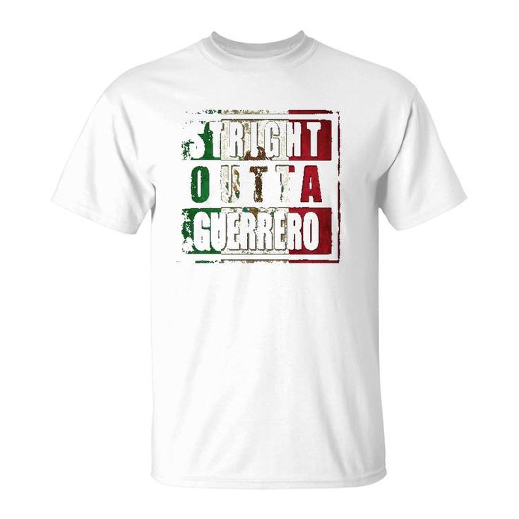 Straight Outta Guerrero Mexican Flag  T-Shirt