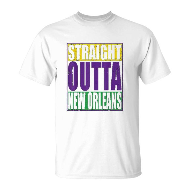 Straight Outta New Orleans Happy Mardi Gras T-Shirt