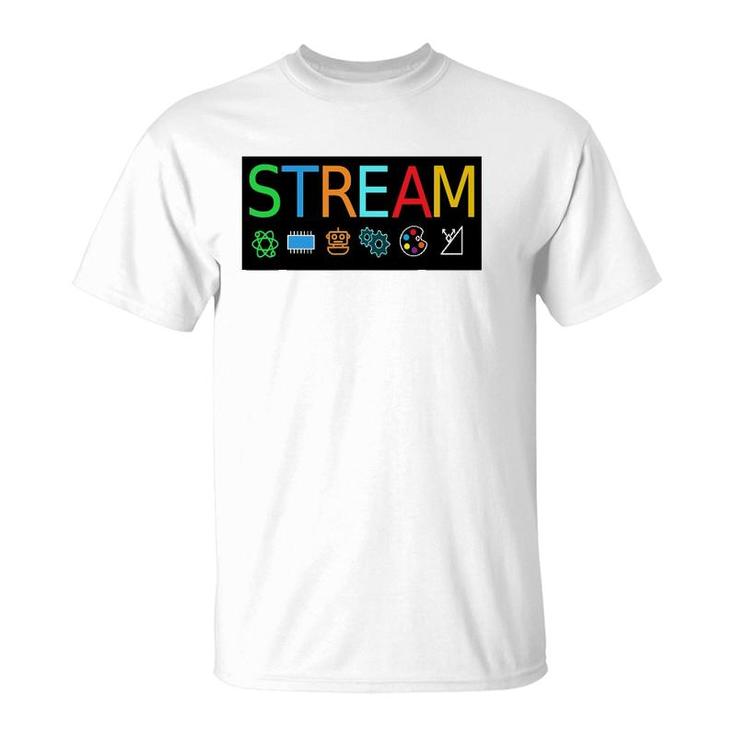 Stream Technology Robotics  For Teachers And Students T-Shirt