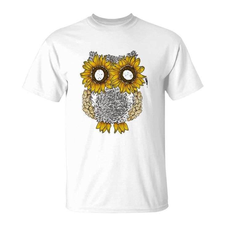 Sunflower Seeds Owl T-Shirt