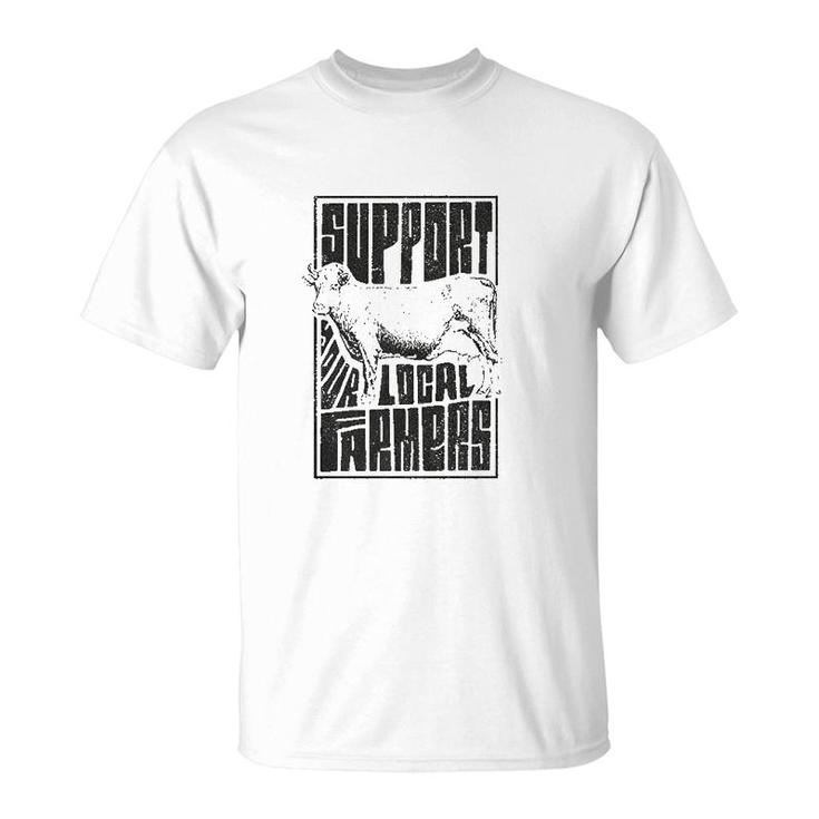 Support Your Local Farmers Proud Farming T-Shirt