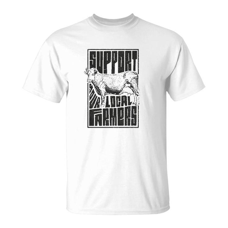 Support Your Local Farmersproud Farming T-Shirt