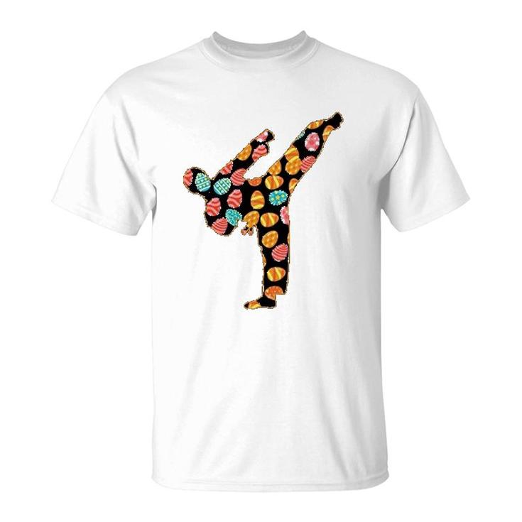 Taekwondo Colorful Easter Eggs Gift T-Shirt