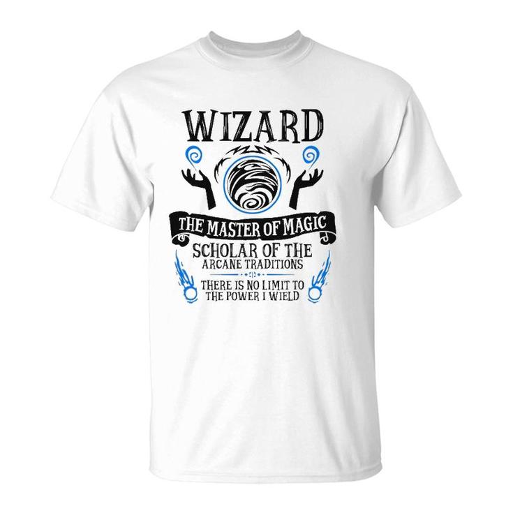 The Wizard Fantasy Rpg Tabletop Rpg Ttrpg D20 Ver2 T-Shirt