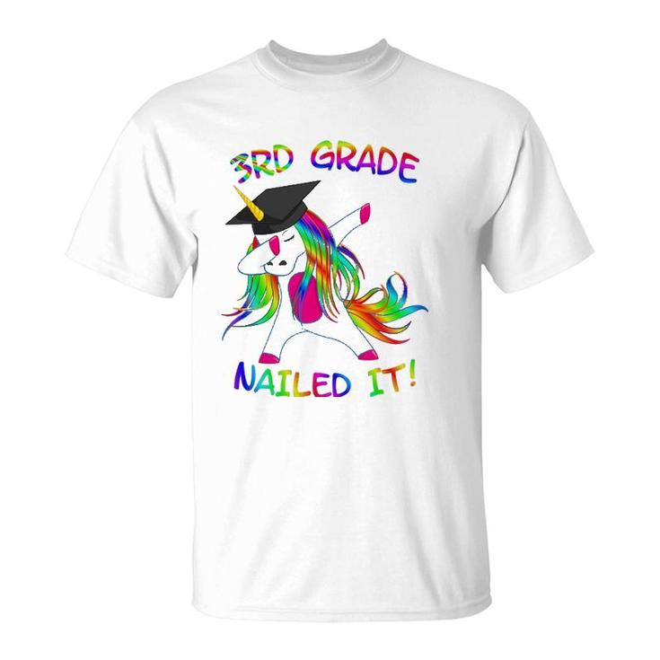 Third Grade Graduation Dabbing Unicorn Boy Girl T-Shirt