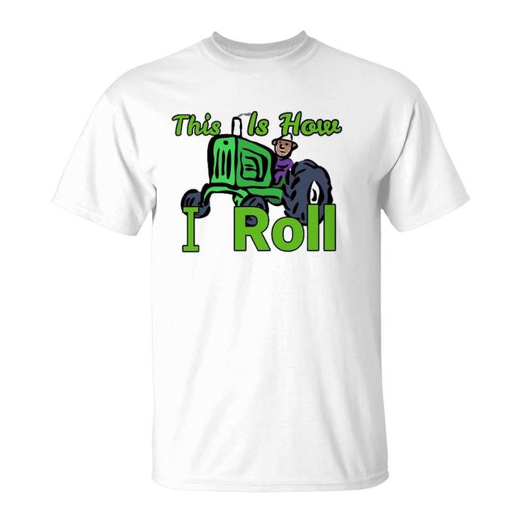 This Is How I Roll Riding Lawn Mower Design T-Shirt