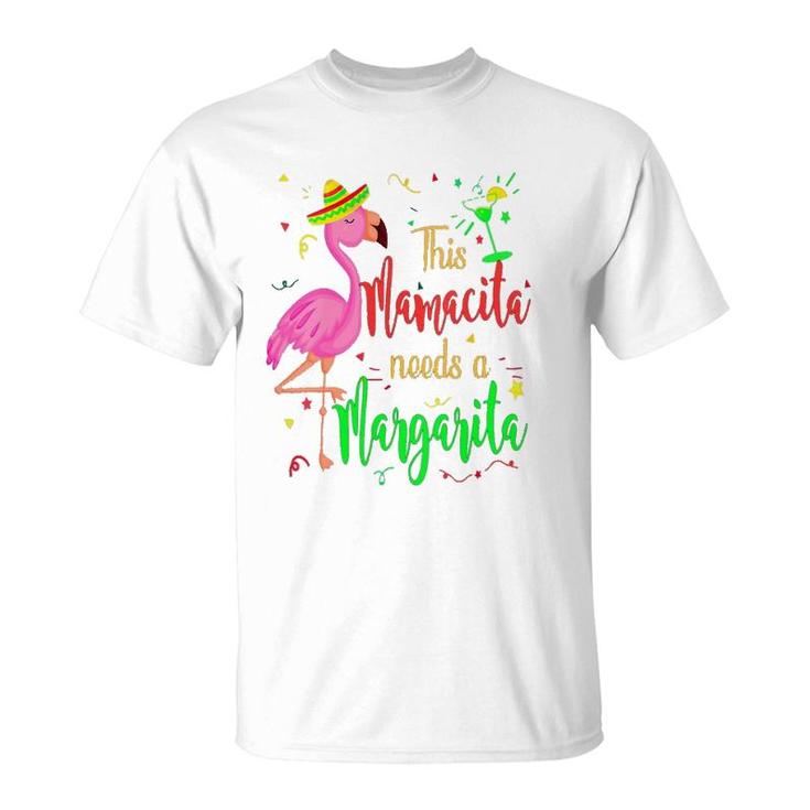 This Mamacita Needs A Margarita Flamingo Mom T-Shirt