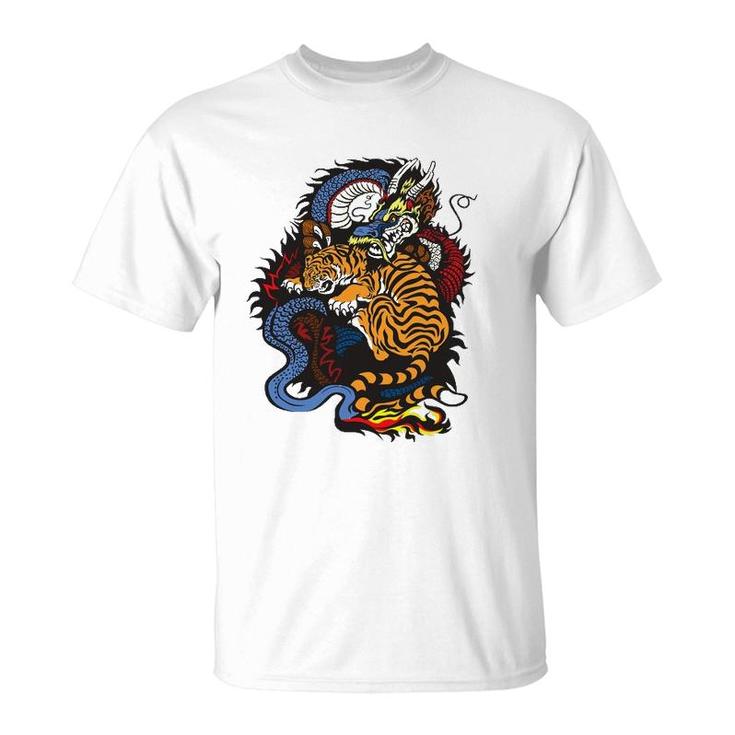 Tiger Vs Dragon Lovers Gift T-Shirt