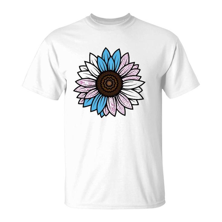 Trans Transgender Sunflower Pride Flag Lgbtq Cool Lgbt Gift T-Shirt