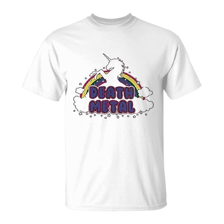 Unicorn Metal  Rainbow Hilarious Cute T-Shirt