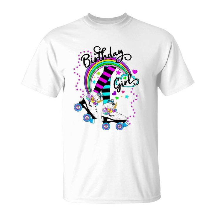 Unicorn Roller Skate Birthday Party For Girls  Gift T-Shirt