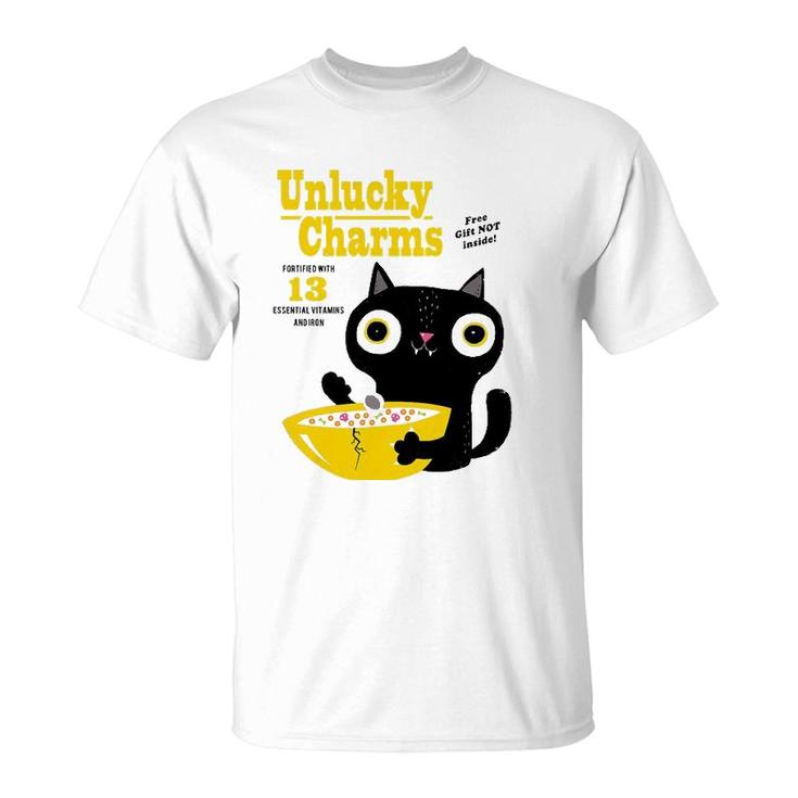 Unlucky Charms Black Cat Poster Cereal Box T-Shirt