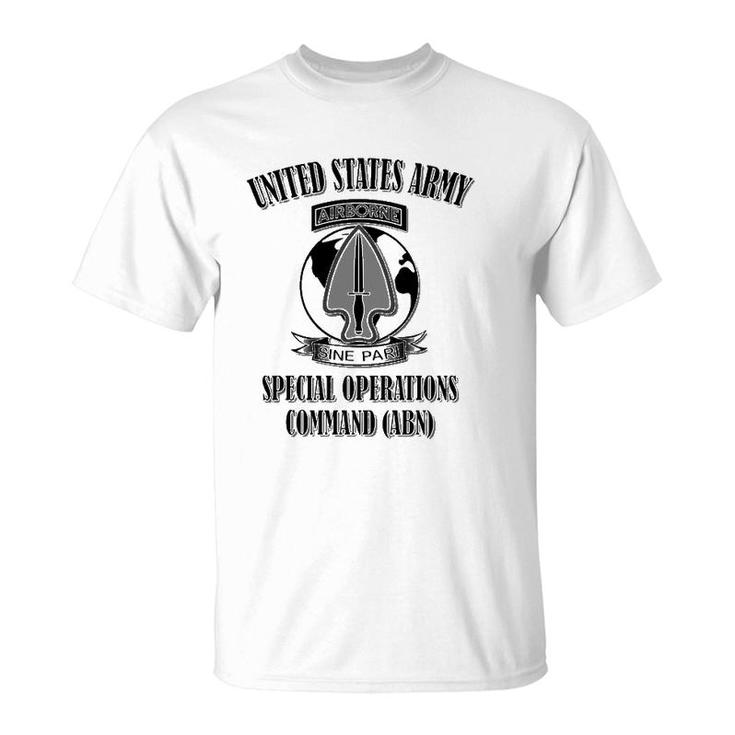Us Army Special Operations Command Abn Back Design T-Shirt