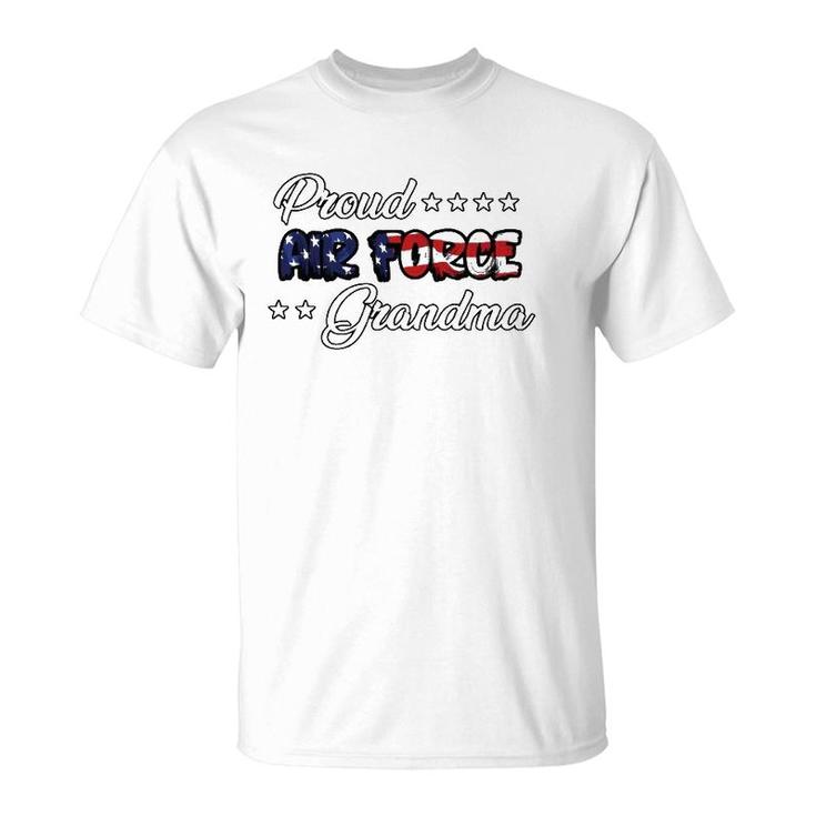 Us Flag Bold Proud Air Force Grandma T-Shirt