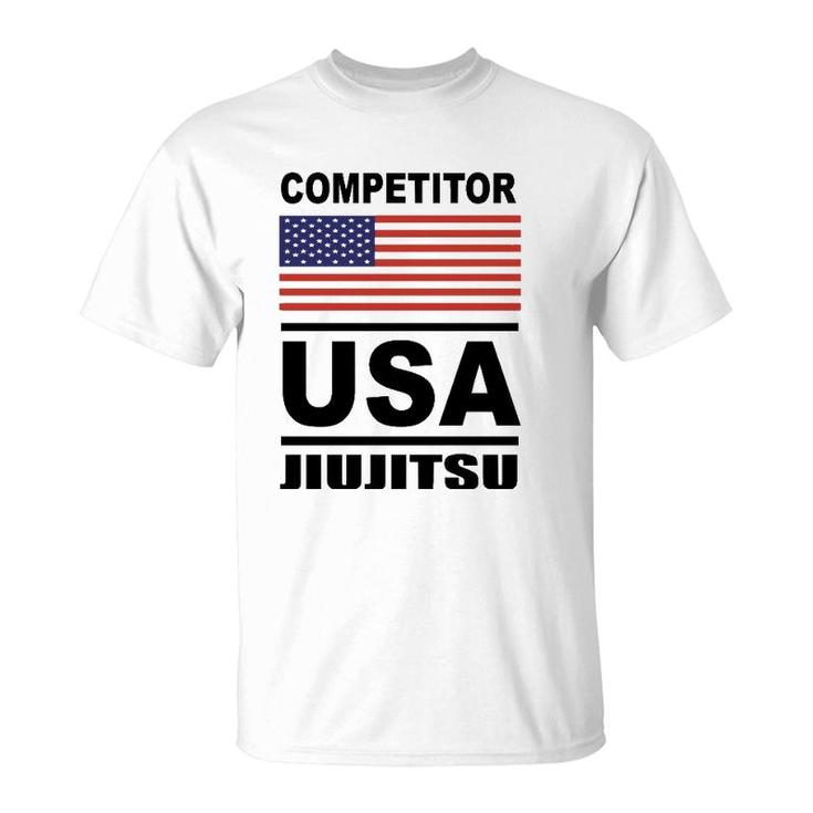 Usa Bjj Competitor Usa Jiu Jitsu T-Shirt