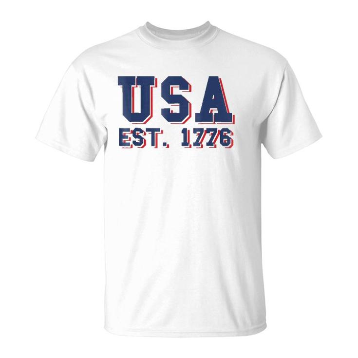 Usa Est 1776, America, 4Th Of July, Patriotic - T-Shirt