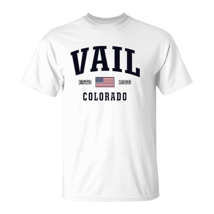 Usa Flag Stars & Stripes Vail Colorado  T-Shirt