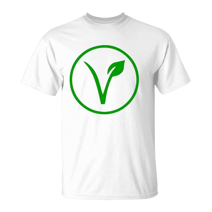 Vegan Symbol Go Vegan Vegetarian Veganism Animal Rights T-Shirt