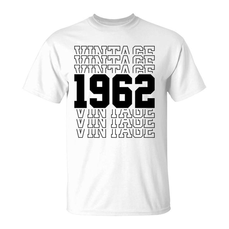 Vintage 1962 Black Happy 60Th Birthday Idea T-Shirt