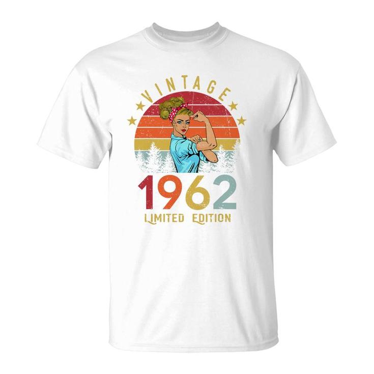 Vintage 1962 Made In 1962 60Th Birthday Women 60 Years Old T-Shirt