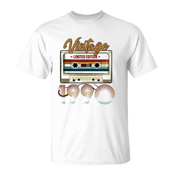 Vintage 1990 32Nd Birthday Cassette Tape For Men Women B-Day T-Shirt