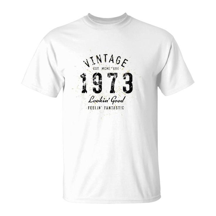 Vintage 49Th Birthday Born In 1973 Ver2 T-Shirt