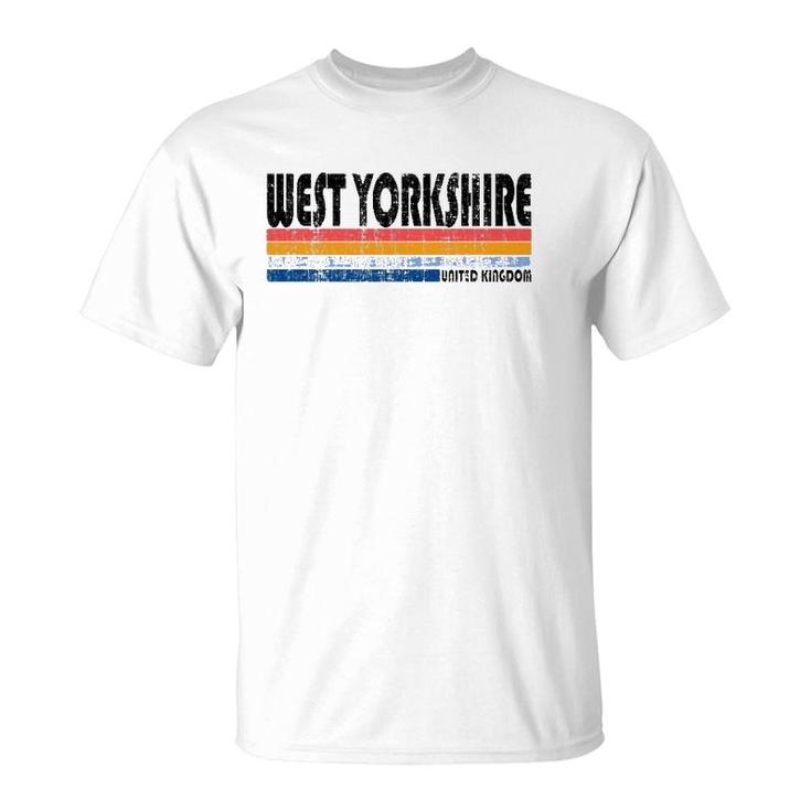 Vintage 70S 80S Style West Yorkshire United Kingdom T-Shirt