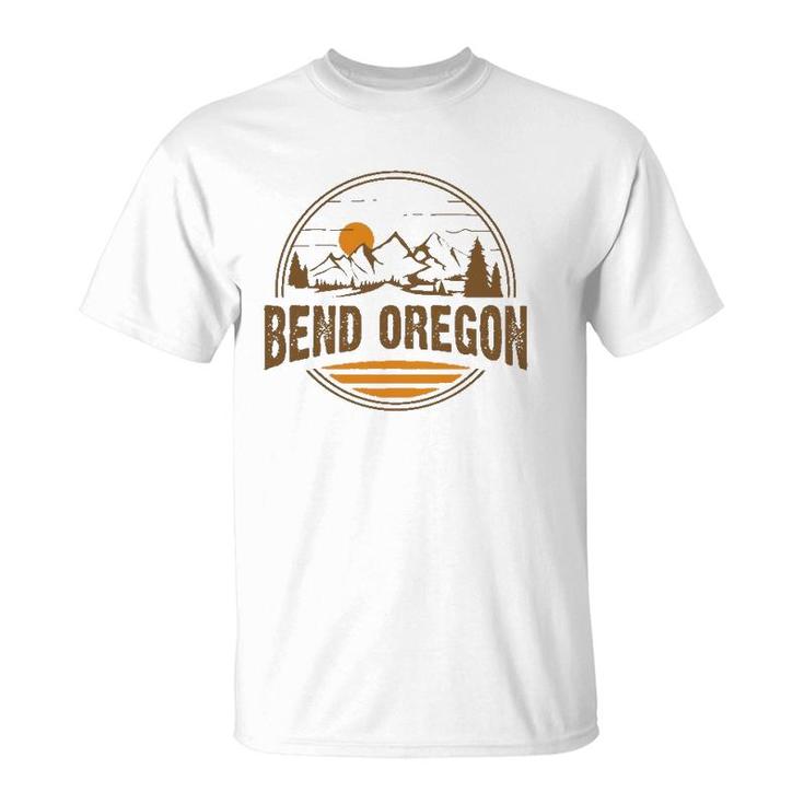 Vintage Bend, Oregon Mountain Hiking Souvenir Print T-Shirt