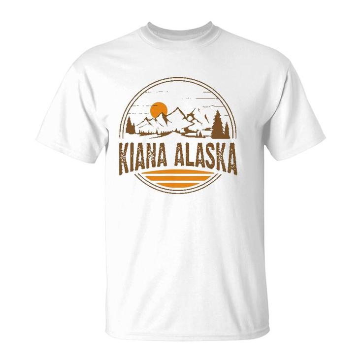 Vintage Kiana, Alaska Mountain Hiking Souvenir Print T-Shirt