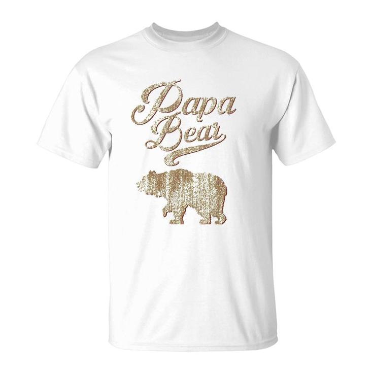 Vintage Papa Bear Dad Father's Day Father Gift Tee T-Shirt