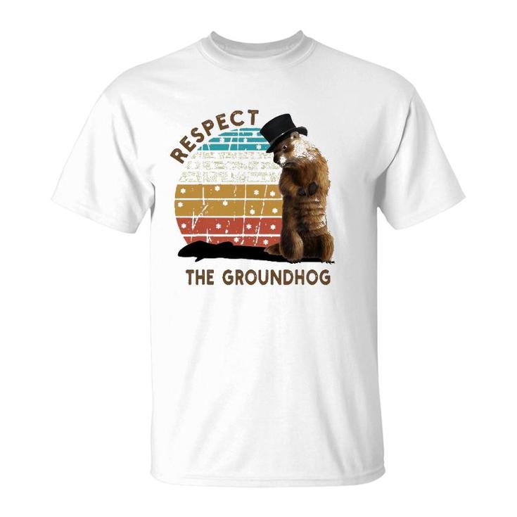 Vintage Respect The Groundhog Day Shadow For Men Women Kids T-Shirt