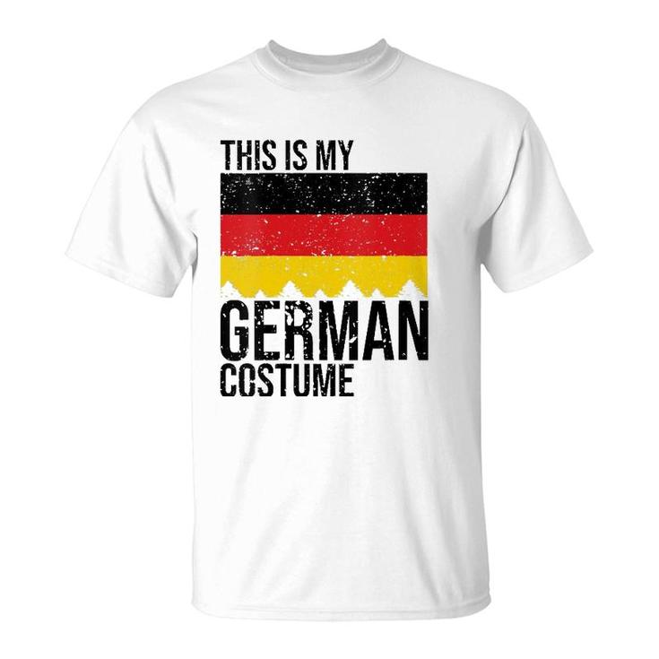 Vintage This Is My German Flag Costume  For Halloween V-Neck T-Shirt