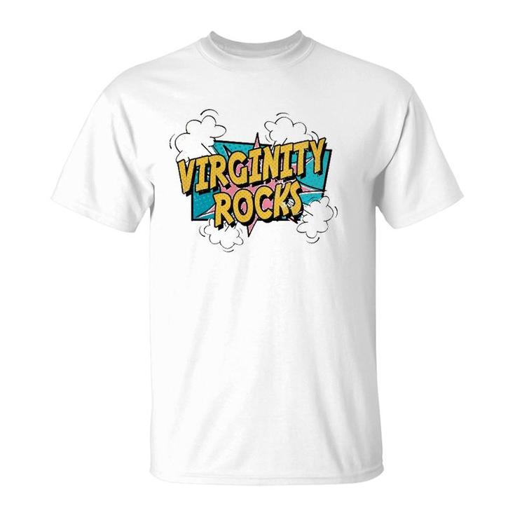 Virginity Mens & Womens Rocks Original Trendy Comic T-Shirt