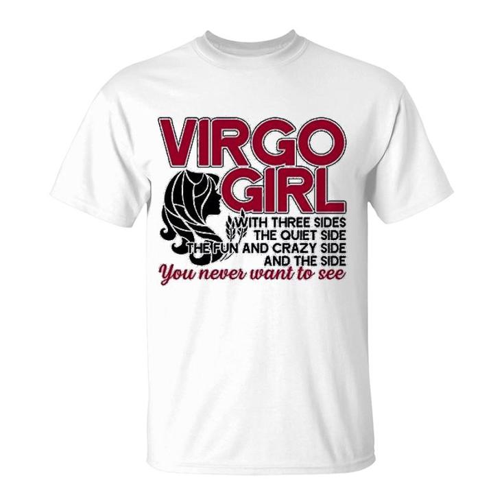 Virgo Girl Has Three Sides T-Shirt