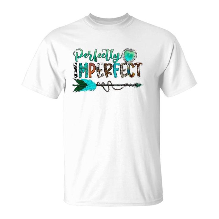 Western Texas Cowgirl Perfectly Turquoise Leopard Imperfect Meditation T-Shirt