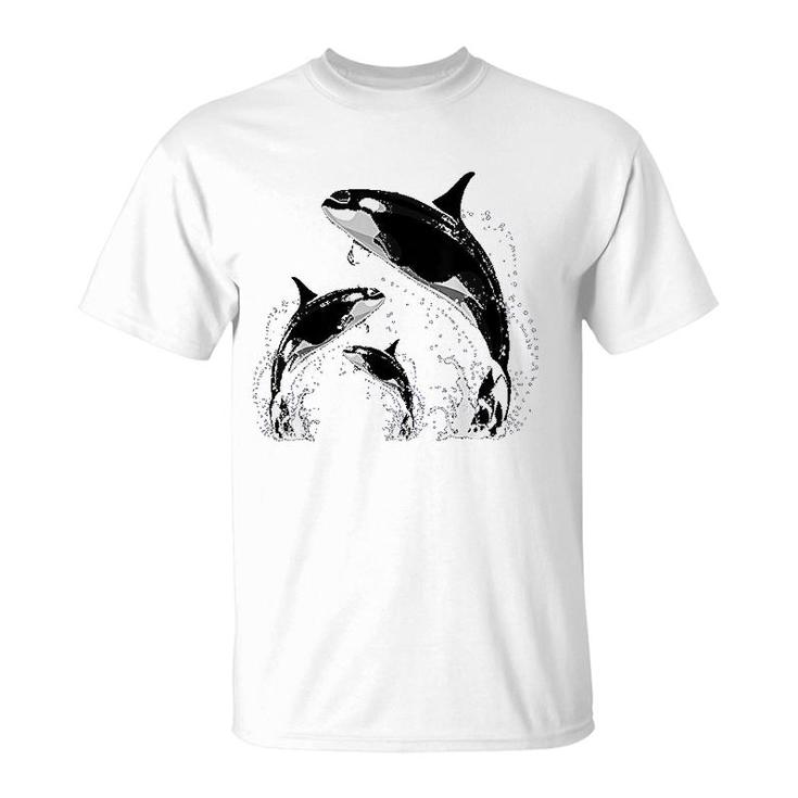 Whale Jumping Killer Whales Killer T-Shirt