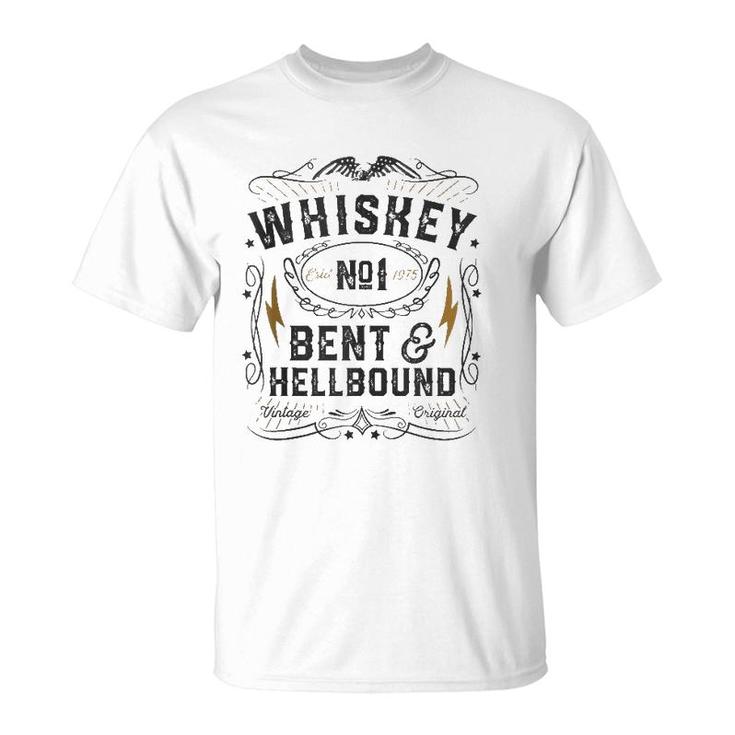 Whiskey Bent And Hellbound Country Music Biker Bourbon Gift  T-Shirt