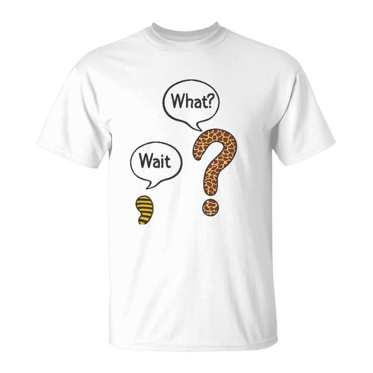 Wild Grammar Punctuation Mark Leopard Question Teacher Funny T-Shirt