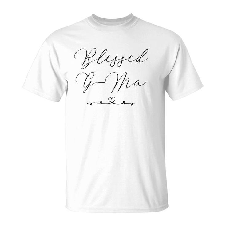 Womens Blessed G-Ma Grandmother Gift T-Shirt