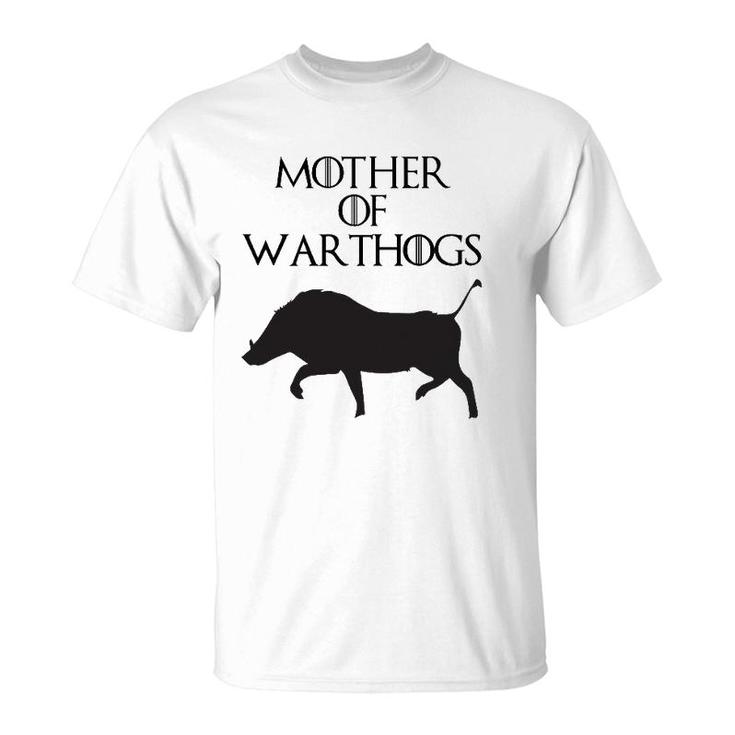 Womens Cute & Unique Black Mother Of Warthogs E010538 Ver2 T-Shirt