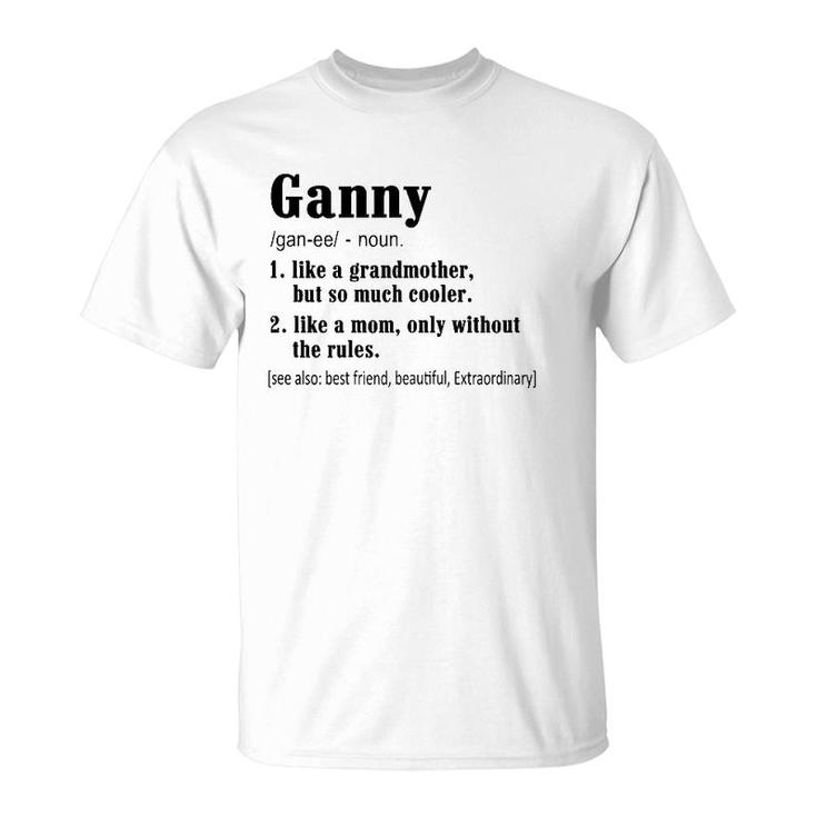 Womens Ganny Definition Birthday Gift For Grandma T-Shirt