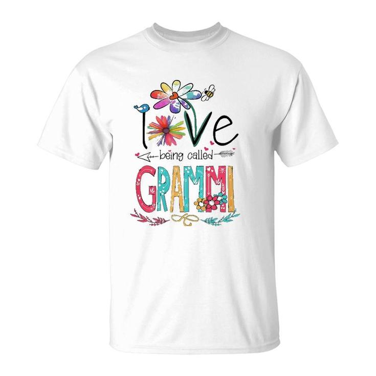 Womens I Love Being Called Grammi Sunflower Gifts T-Shirt