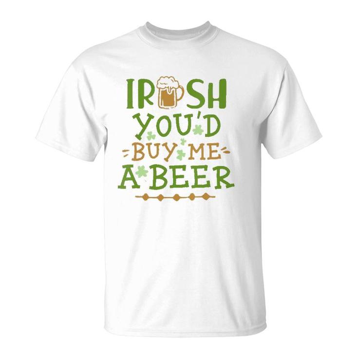 Womens Irish You'd Buy Me A Beer V-Neck T-Shirt