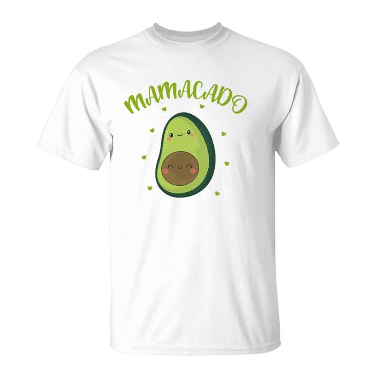 Womens Mamacado Avocado Pregnant Mom Pregnancy V-Neck T-Shirt