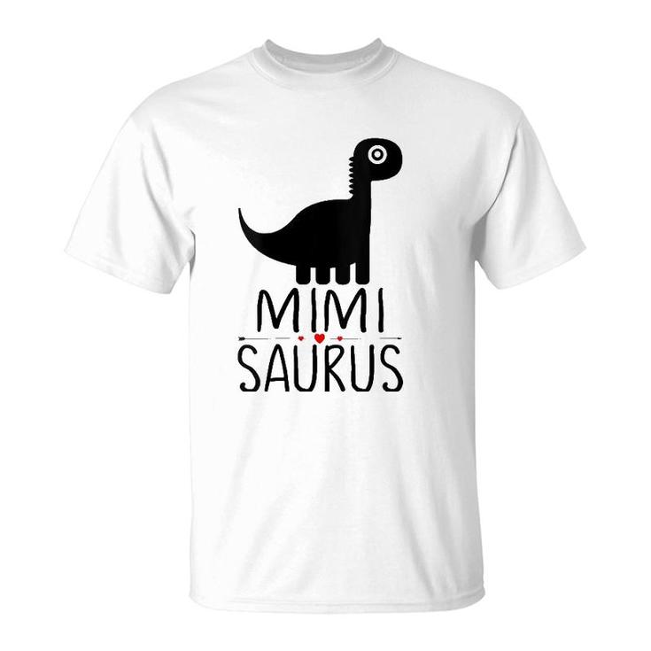 Womens Mimi Saurus Dinosaur Family Matching Dino Pajama For Women V-Neck T-Shirt