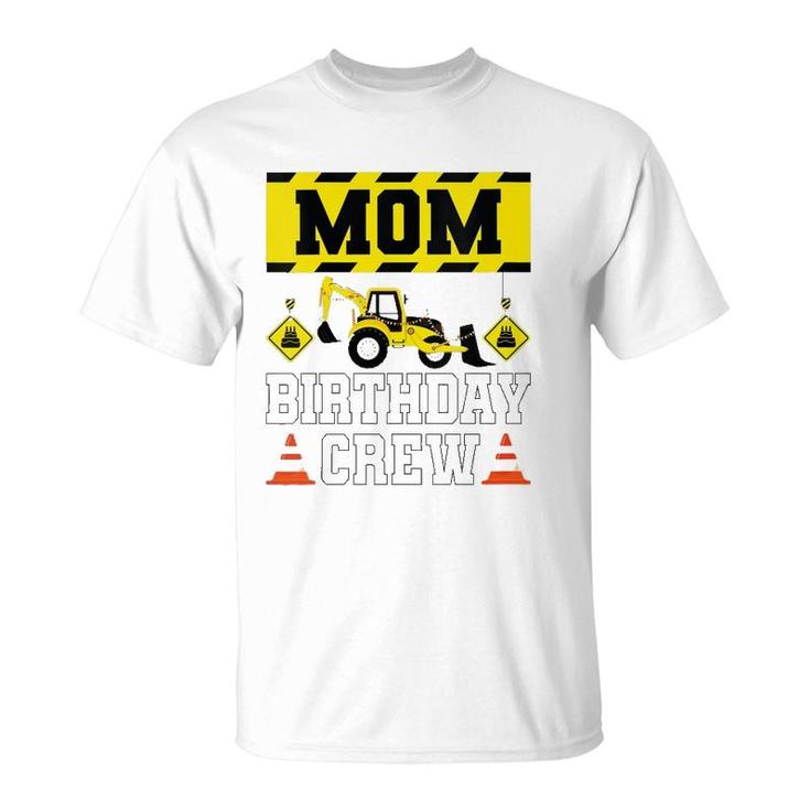 Womens Mom Birthday Crew For Women Construction Crew Birthday V-Neck T-Shirt