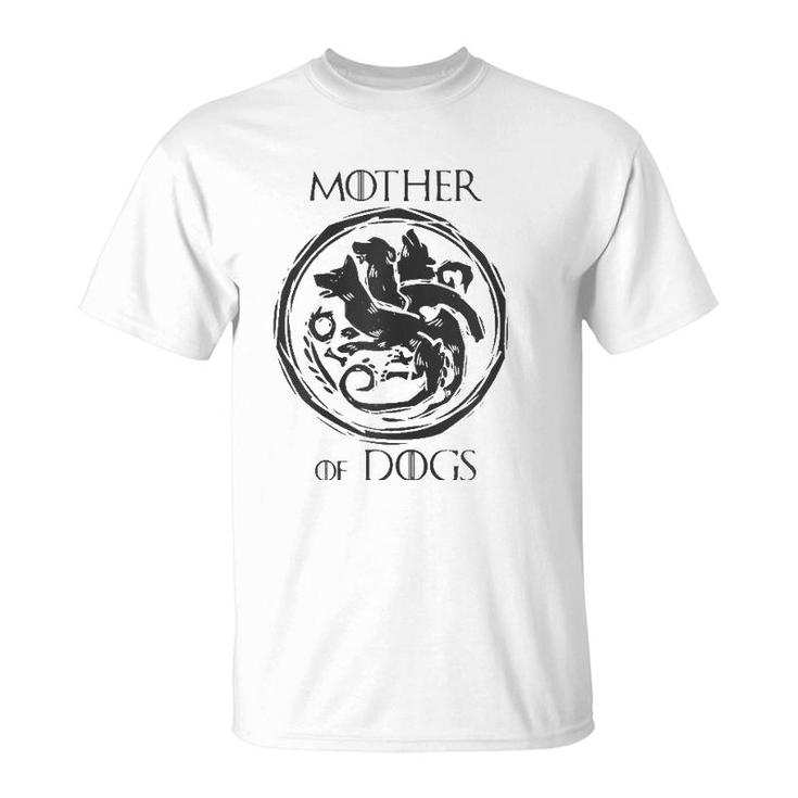 Womens Mother Of Dogs Dragon Dogmum Love Funny T T-Shirt