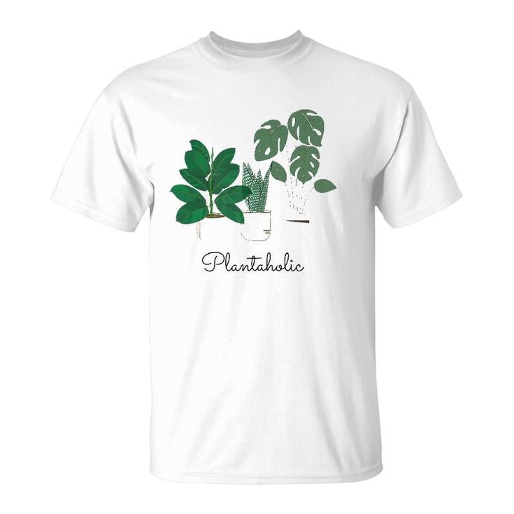 Womens Plantaholic Gardening Plant T-Shirt